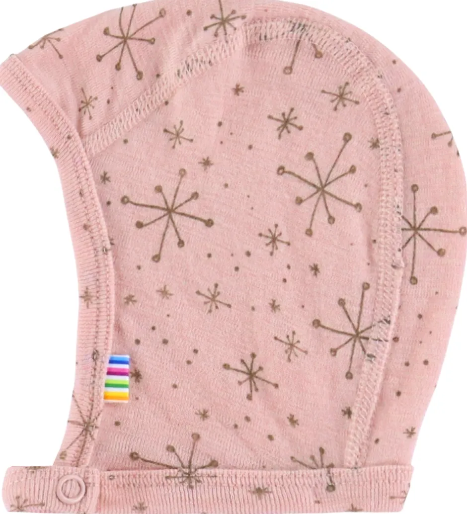 Børn Joha Babyhjelm - 1-lags - Uld - Rosa m. Stjerner
