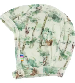 Børn Joha Babyhjelm - Uld - Off White m. Træer