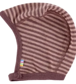 Babyhjelme*Joha Babyhjelm - Uld - Rose m. Striber