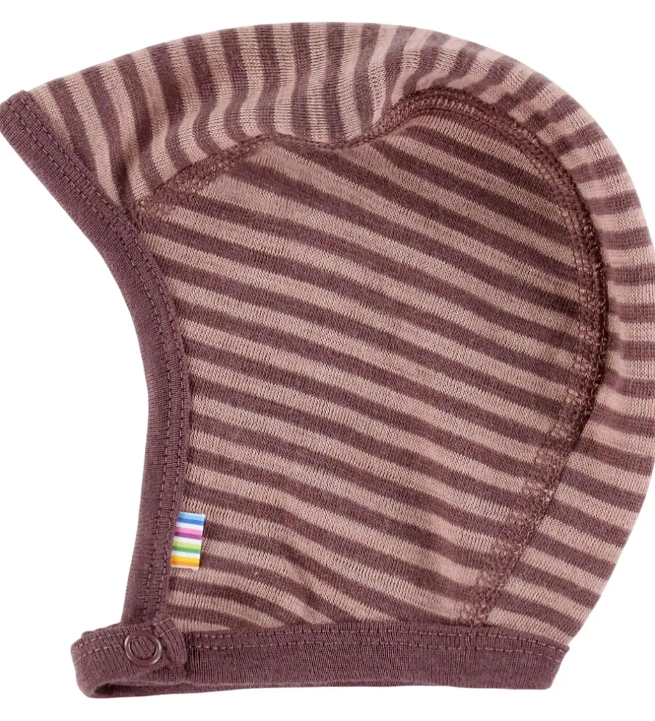 Babyhjelme*Joha Babyhjelm - Uld - Rose m. Striber