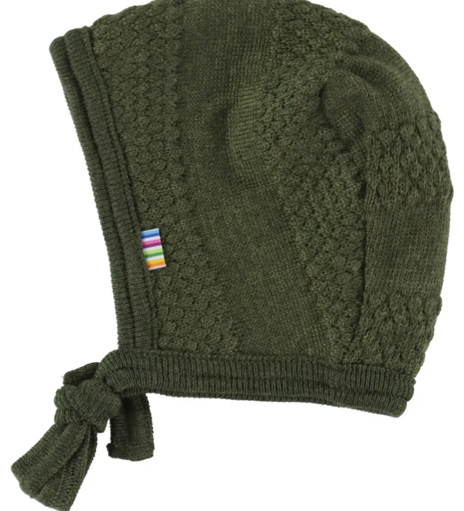 Babyhjelme|Unisex-Tøj*Joha Babyhjelm - Uld - Strik - Mos Grøn