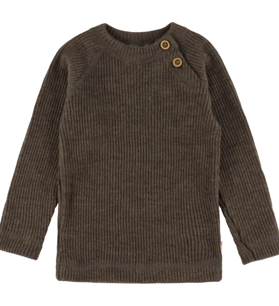Bluser|Unisex-Tøj*Joha Bluse - Strik - Uld - Brun Meleret