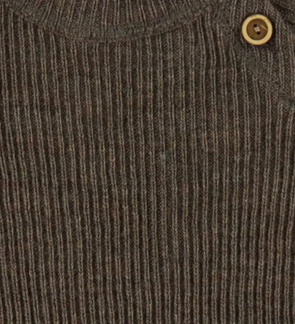 Bluser|Unisex-Tøj*Joha Bluse - Strik - Uld - Brun Meleret