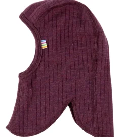 Børn Joha Elefanthue - Uld - Rib - 2-lags - Blomme