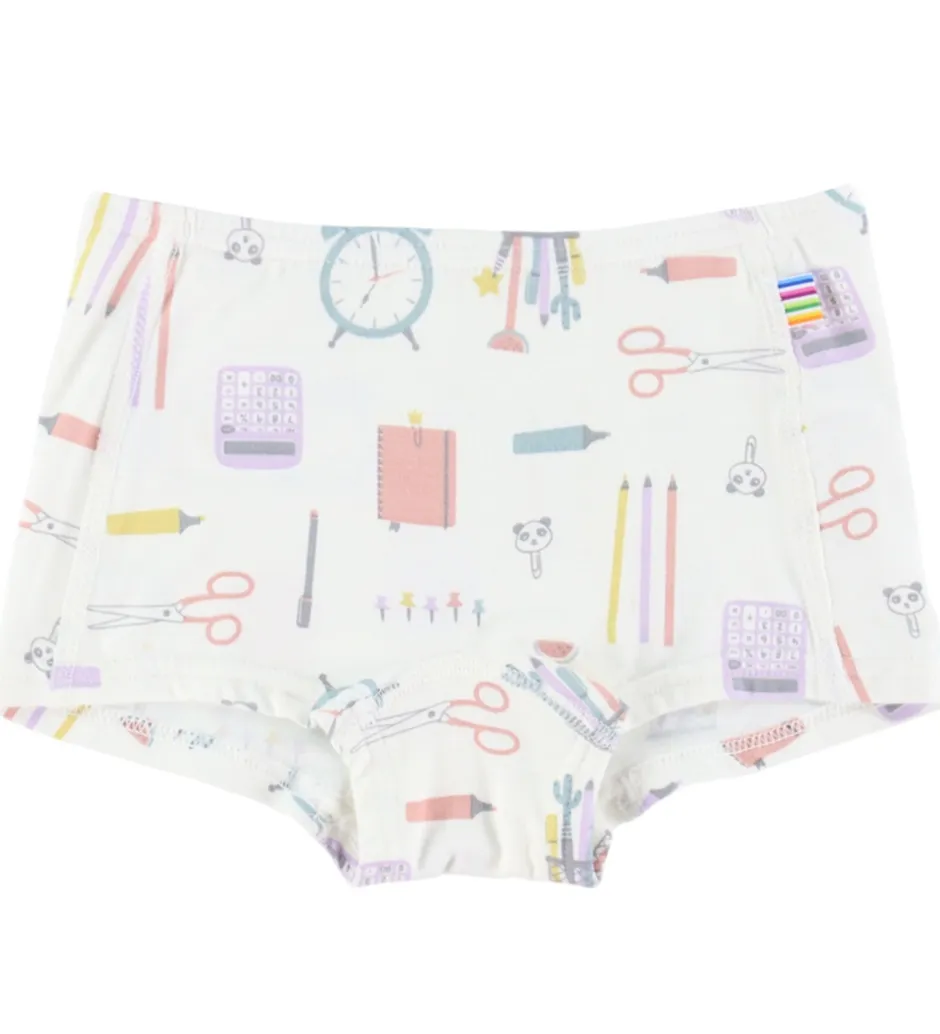 Børn Joha Hipster - 2-pak - Viskose/Bambus - Off White m. Print