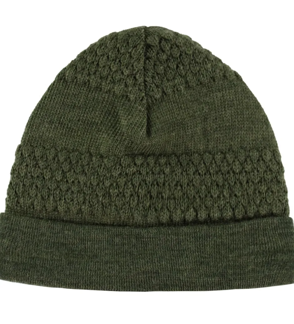 Huer Og Hatte|Unisex-Tøj*Joha Hue - Uld - Strik - Mos Grøn