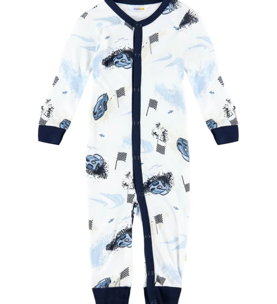 Nattøj|Drengetøj*Joha Natdragt - Viskose/Bambus - Off White m. Print