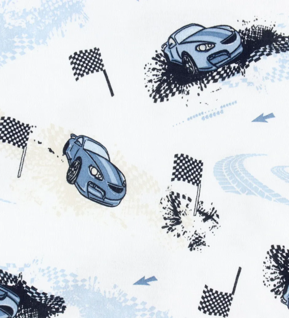 Nattøj|Drengetøj*Joha Natdragt - Viskose/Bambus - Off White m. Print