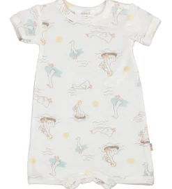 Sommerdragter*Joha Sommerdragt - Uld/Silke - Off White m. Print