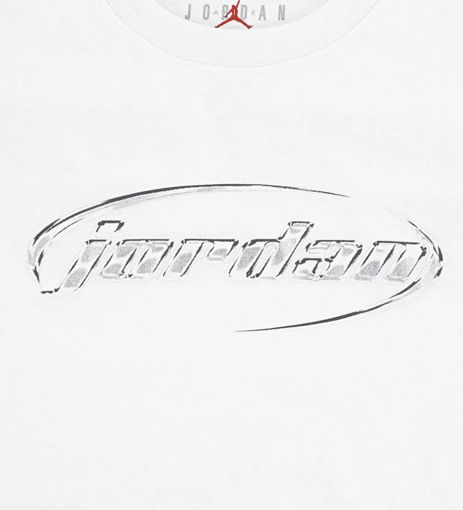 Børn Jordan T-shirt - Hvid m. Sølv