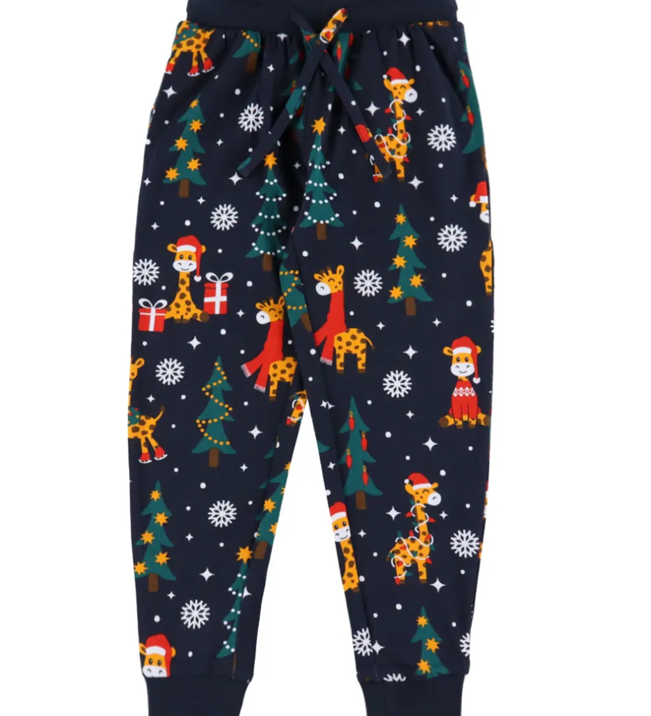 Børn Jule-Sweater s Nattøj - 2-Delt - Christmas Giraffes