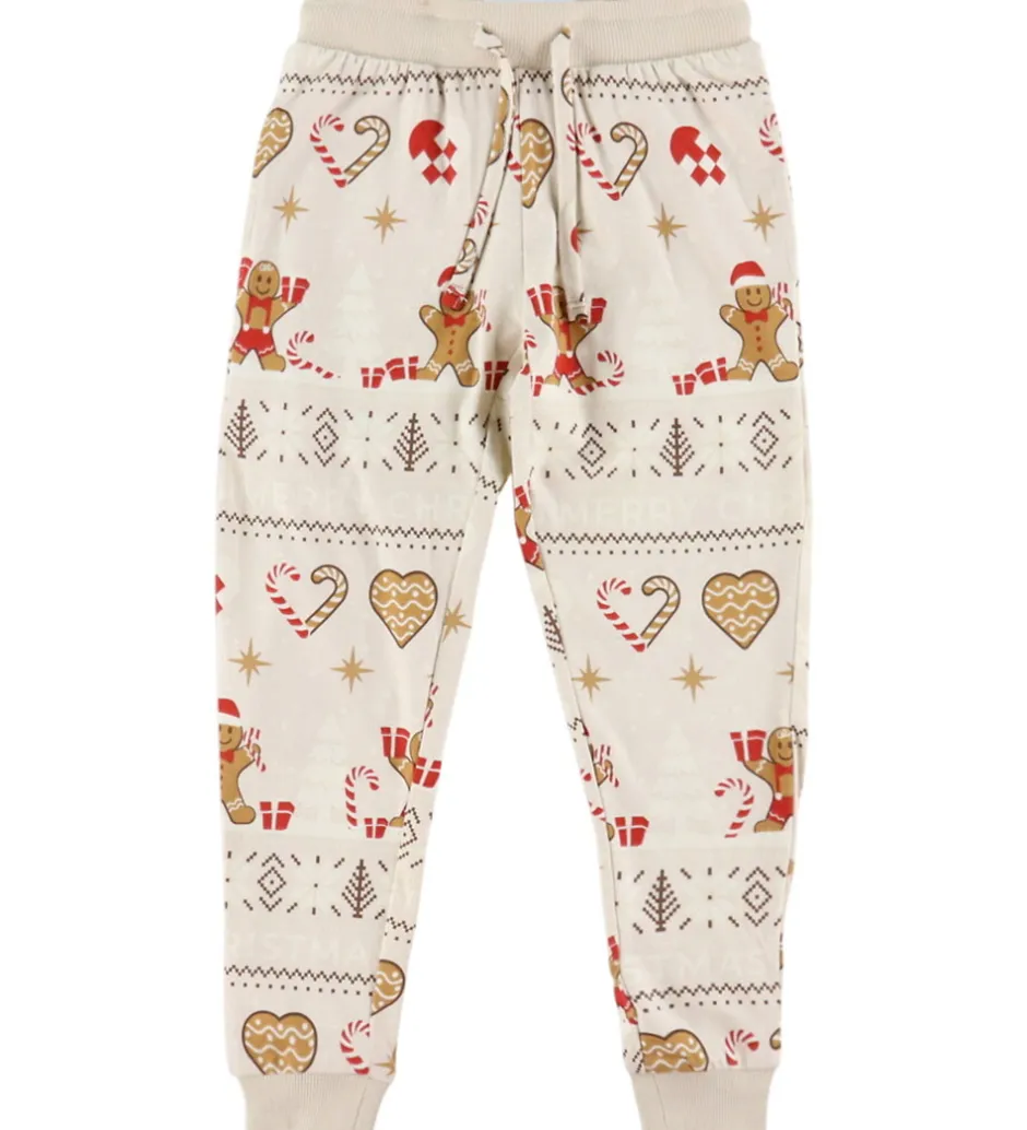 Nattøj*Jule-Sweater s Nattøj - 2-Delt - Christmas Cookie - Beige