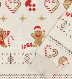 Nattøj*Jule-Sweater s Nattøj - 2-Delt - Christmas Cookie - Beige