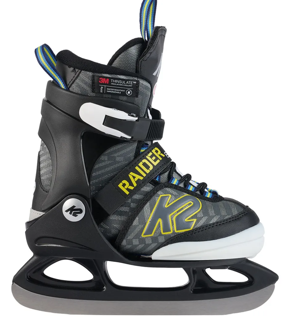Skøjter*K2 Skøjter m. Lys - Raider Beam Ice - Grå/Sort