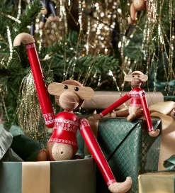 Pyntefigurer|Julepynt*Kay Bojesen Træfigur - Abe - Julesweater 2024 - Lille - Teak/Lim