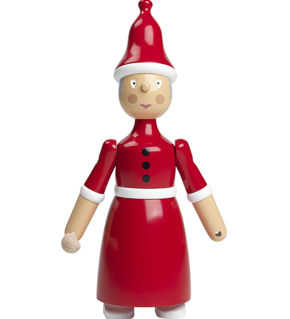 Kay Bojesen Træfigur - Nissemor - 20 cm - Rød/Hvid