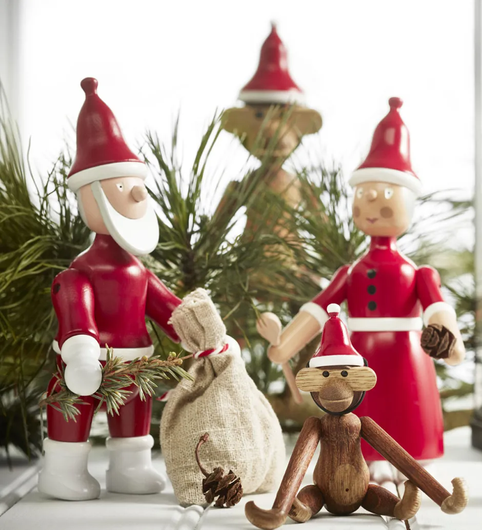 Kay Bojesen Træfigur - Nissemor - 20 cm - Rød/Hvid