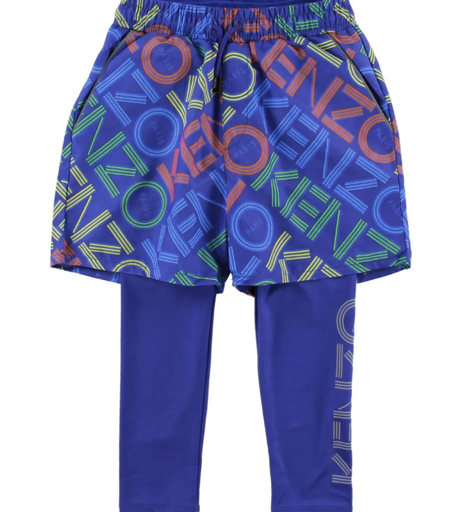 Træningsbukser|Sportsshorts*Kenzo Leggings/Shorts - Exclusive Edition - Vivid Blue m. Logo