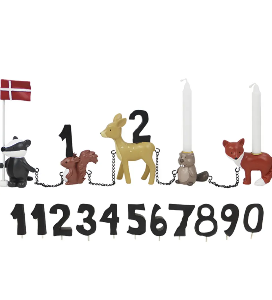 Fødselsdagstoge*Kids by Friis Fødselsdagstog - Skovdyr m. 11 Tal