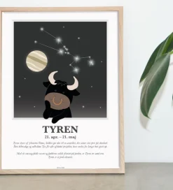 Plakater Og Billeder*Kids by Friis Plakat - Stjernetegn - Tyren
