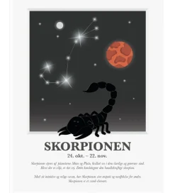 Plakater Og Billeder*Kids by Friis Plakat - Stjernetegn - Skorpionen