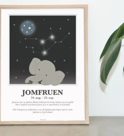 Plakater Og Billeder*Kids by Friis Plakat - Stjernetegn - Jomfruen