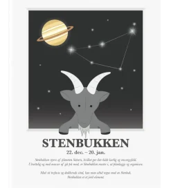 Plakater Og Billeder*Kids by Friis Plakat - Stjernetegn - Stenbukken