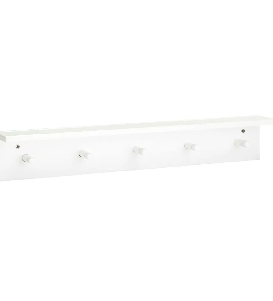 Kids Concept Hylde m. Knager - 60x10 cm - Træ - Hvid