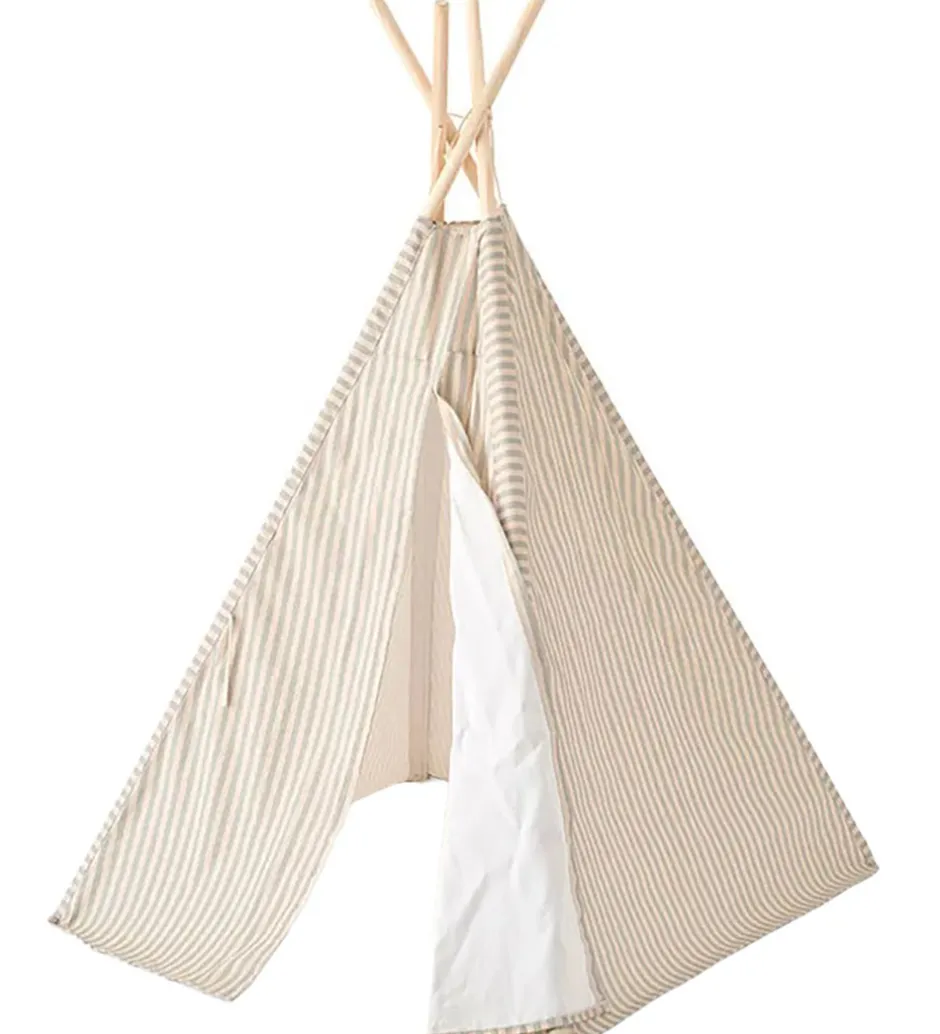 Kids Concept Legetelt - Tipi Stripe - Blå/Hvid