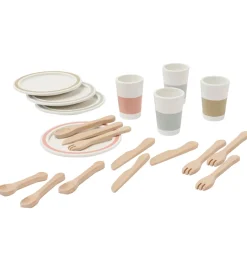 Legekøkken Og Legemøbel*Kids Concept Spisestel - Bistro - Træ/Hvid