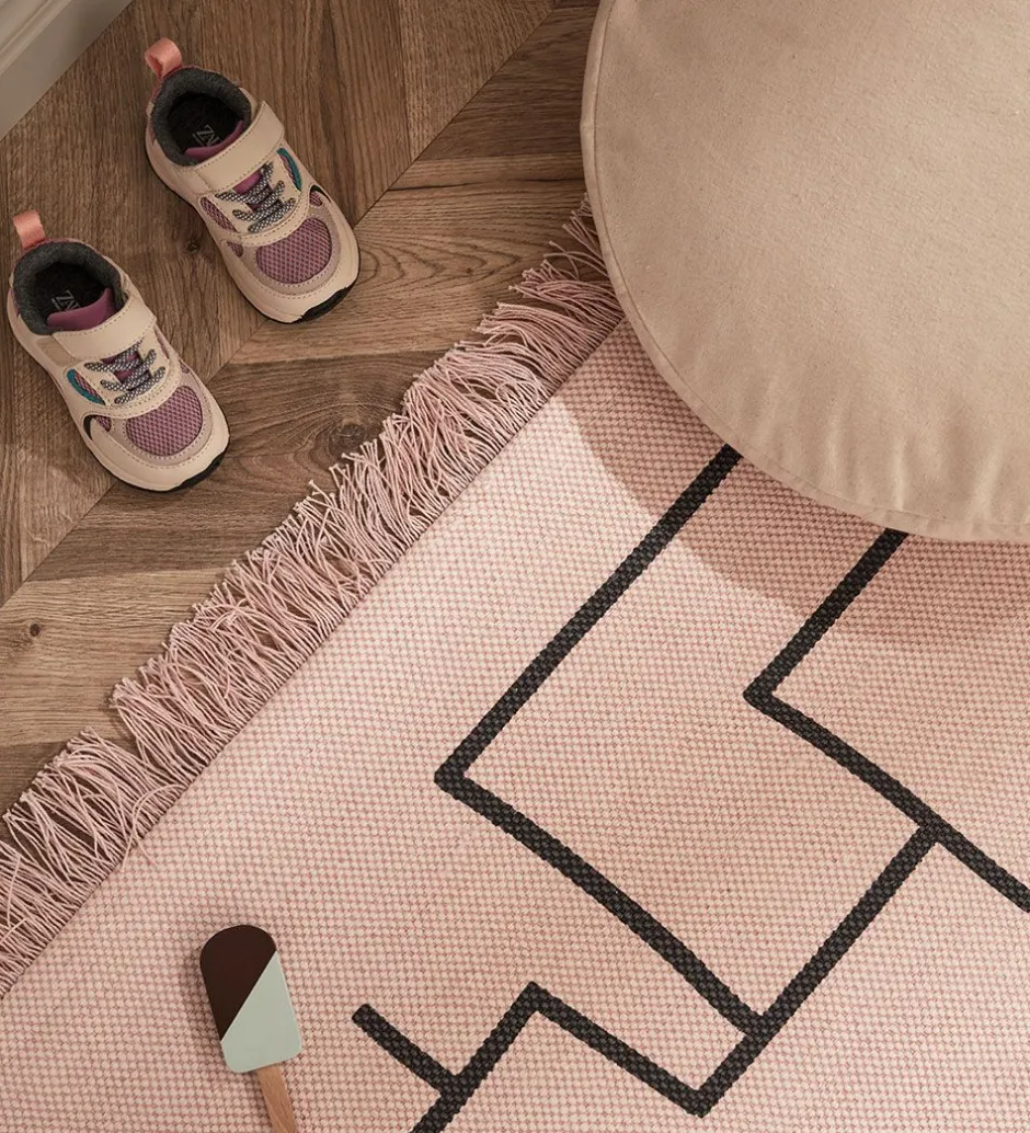 Legetæpper Og Legegulve*Kids Concept Tæppe - Geometrisk - Rosa