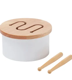 Musikinstrumenter*Kids Concept Trælegetøj - Tromme Mini - 16,5 x 9 cm - Hvid