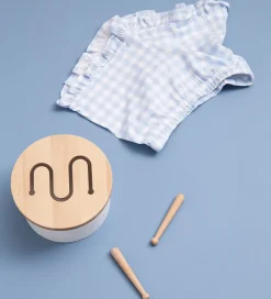 Musikinstrumenter*Kids Concept Trælegetøj - Tromme Mini - 16,5 x 9 cm - Hvid