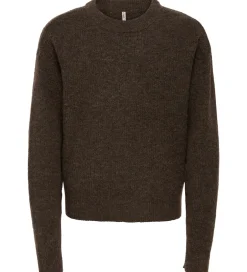 Bluser*Kids Only Bluse - Strik - KogCamilla - Black Coffee/ Melange