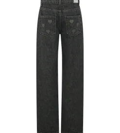 Børn Kids Only Jeans - KogLumi - Washed Black/ Heart Embroide