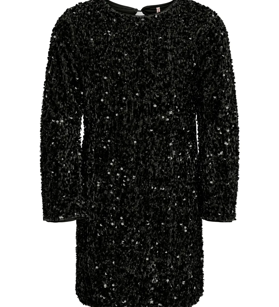 Kjoler*Kids Only Kjole - KogConfidence - Black m. Palietter