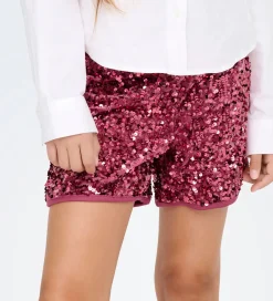 Børn Kids Only Shorts - KogConfidence - Rose Wine m. Palietter