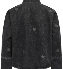Børn Kids Only Skjorte - KogGrace - Washed Black/ Heart Embroide