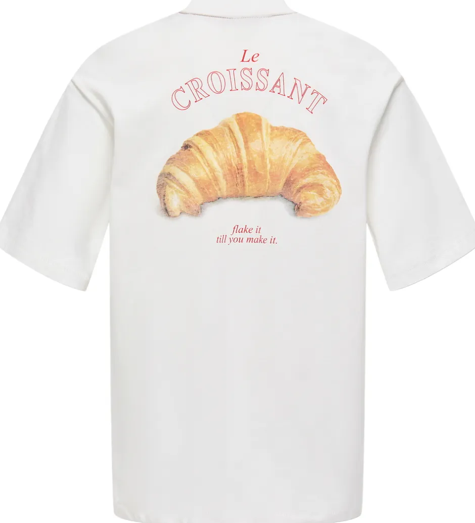 Børn Kids Only T-shirt - KogBabette - Cloud Dancer/Croissant