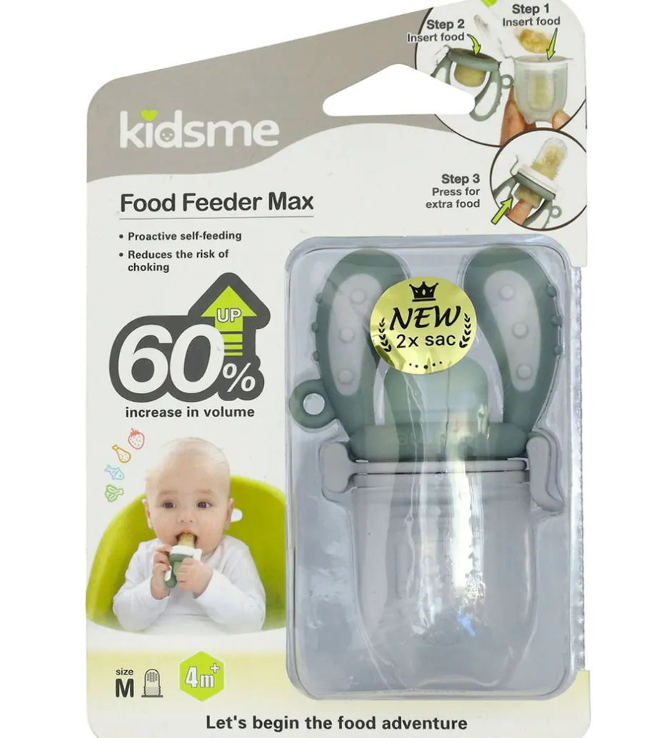 Spisetid*KidsMe Food Feeder Max - Medium - Gray