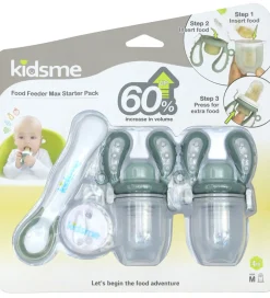 KidsMe Food Feedere - 2-pak - Starterpakke - Medium - Gray