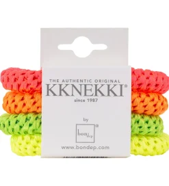 Hårelastikker*Kknekki Hårelastikker - 4-pak - Pink/Orange/Grøn/Gul