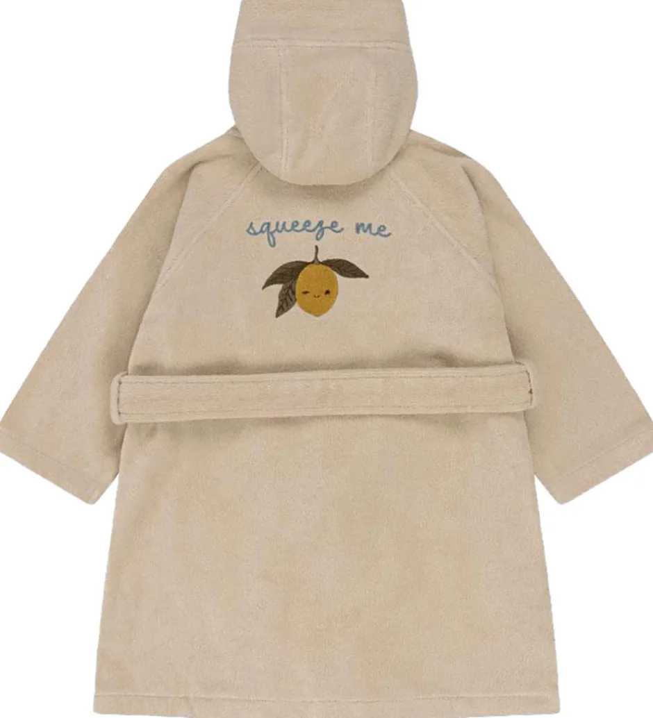 Børn Konges Sløjd Badekåbe m. Broderi - Terry - Lemon