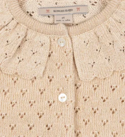 Cardigans*Konges Sløjd Cardigan - Strik - Buttercream m. Hulmønster