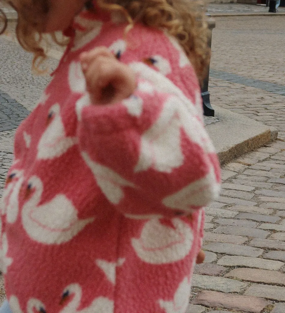 Fleece*Konges Sløjd Fleecejakke - Jody - Swan Candy
