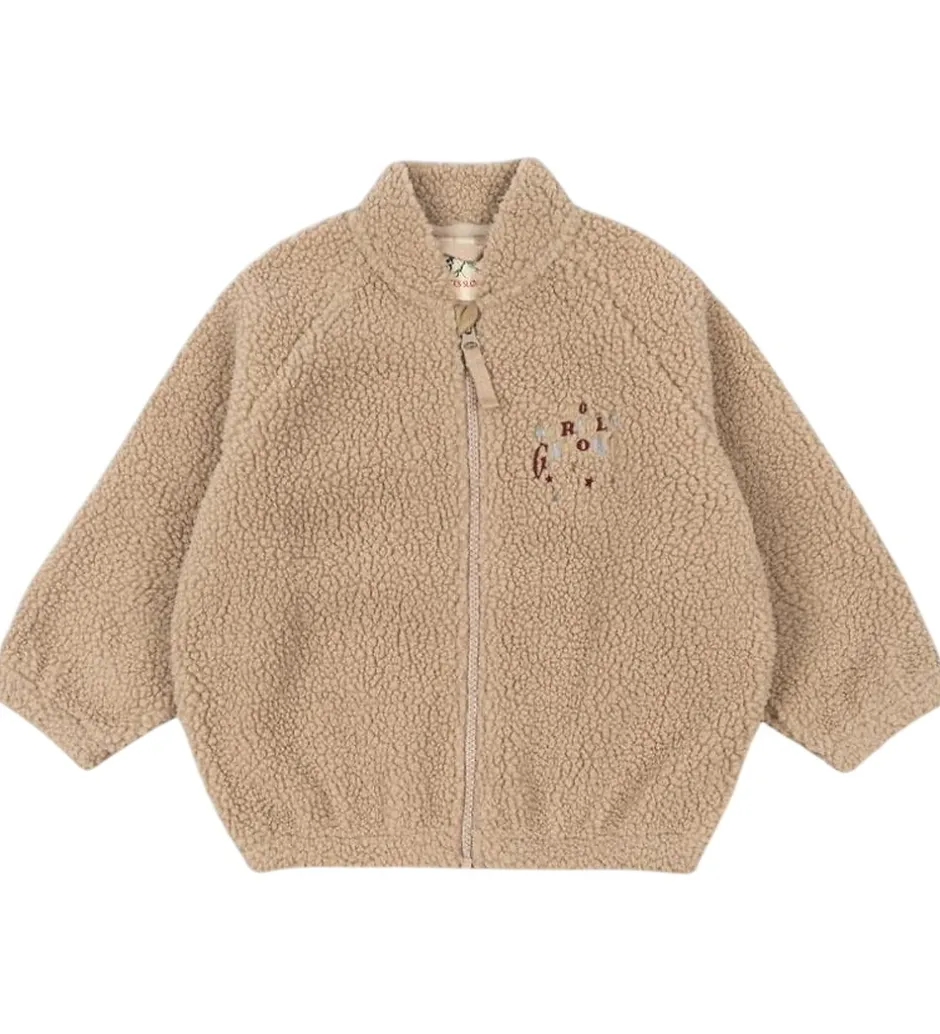 Fleece*Konges Sløjd Fleecejakke - Jazz Teddy - Oxford Tan
