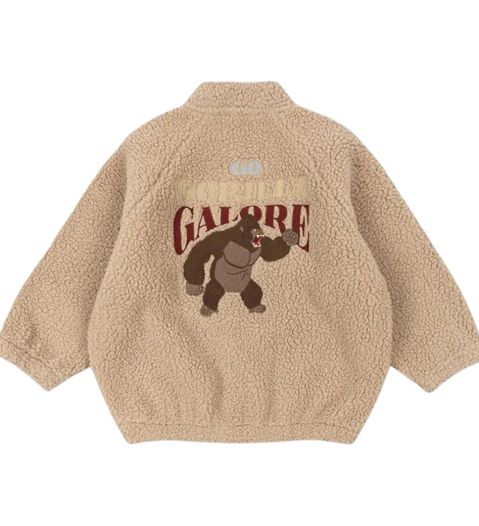 Fleece*Konges Sløjd Fleecejakke - Jazz Teddy - Oxford Tan