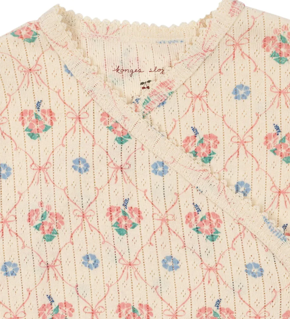 Heldragter*Konges Sløjd Heldragt - Rib - Minnie - Fleur Decor m. Hulmønster