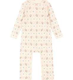 Heldragter*Konges Sløjd Heldragt - Rib - Minnie - Fleur Decor m. Hulmønster