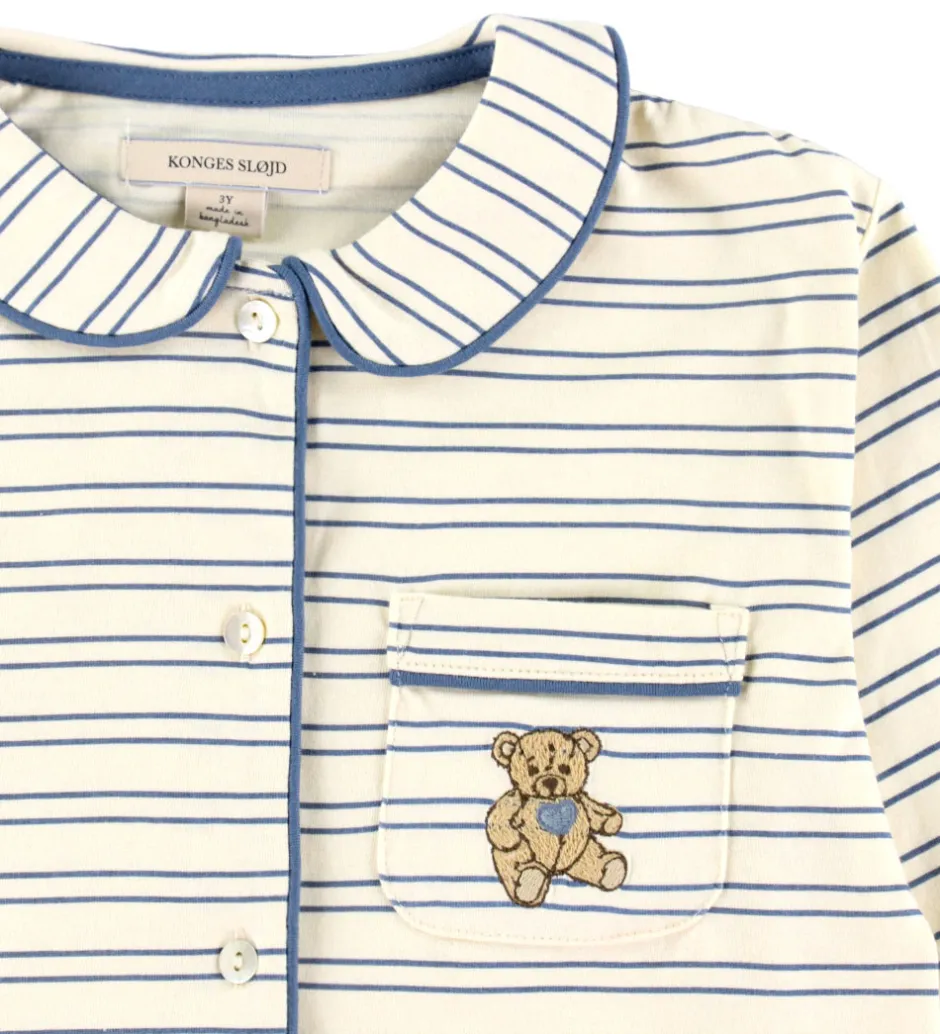 Børn Konges Sløjd Nattøj - Pio - Indigo Butter Stripe